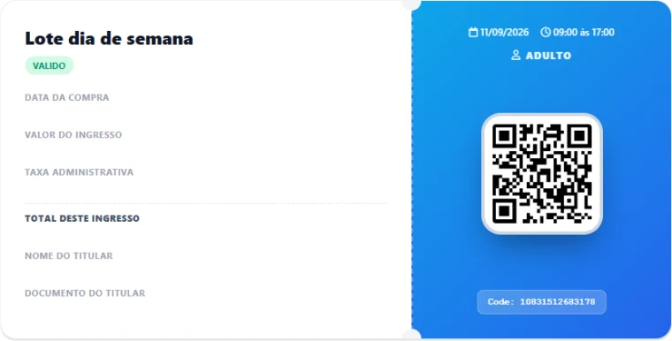 Ingresso com QR Code